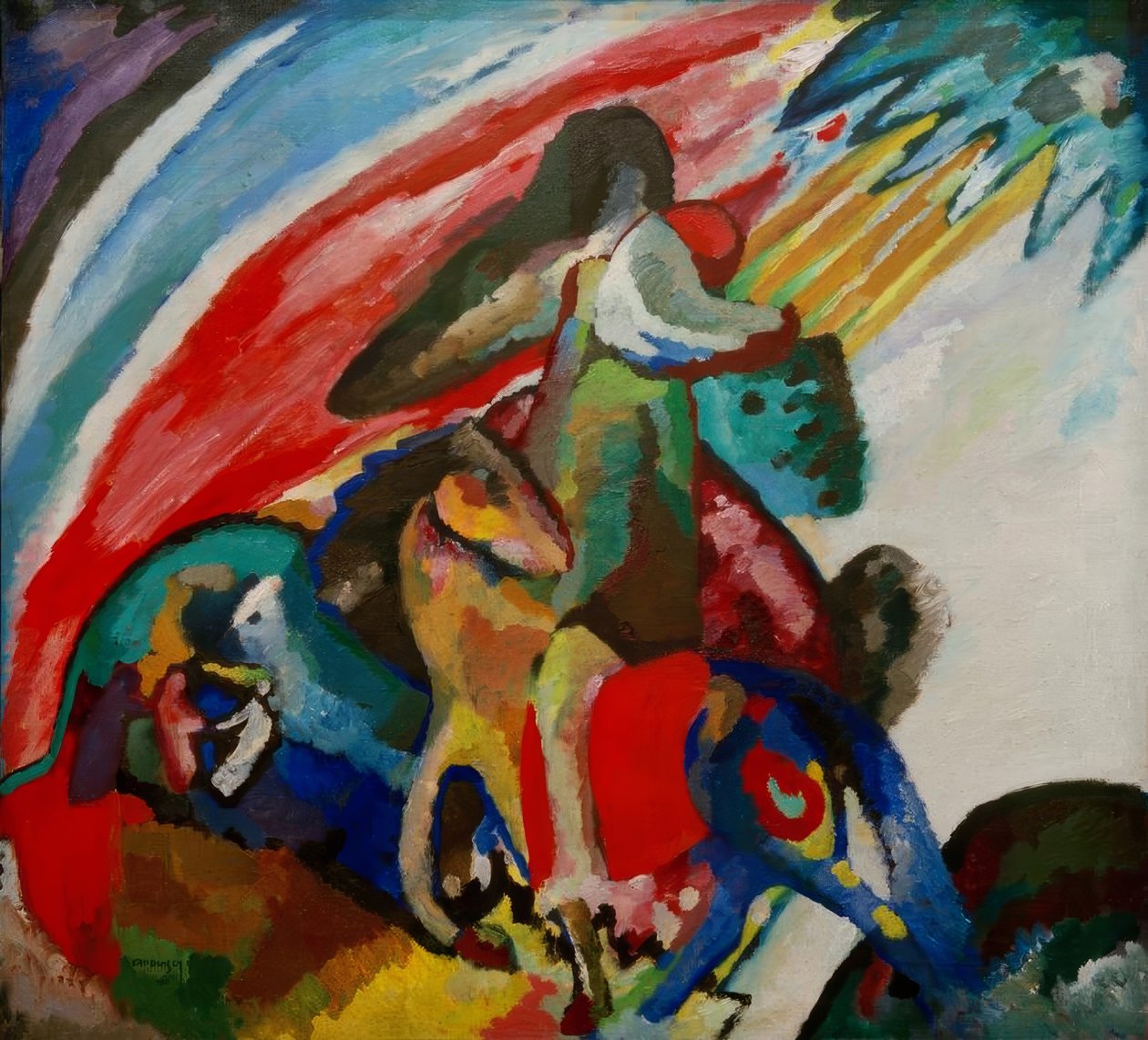 Improvizáció 12 (The Rider) alkotó: Wassily Kandinsky