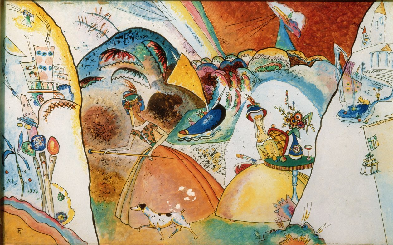 Hölgyek a tájban, 1918 alkotó: Wassily Kandinsky