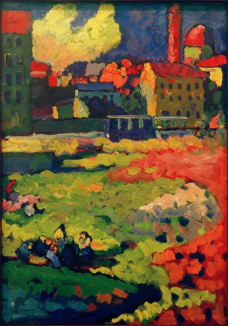 München - a város előtt alkotó: Wassily Kandinsky