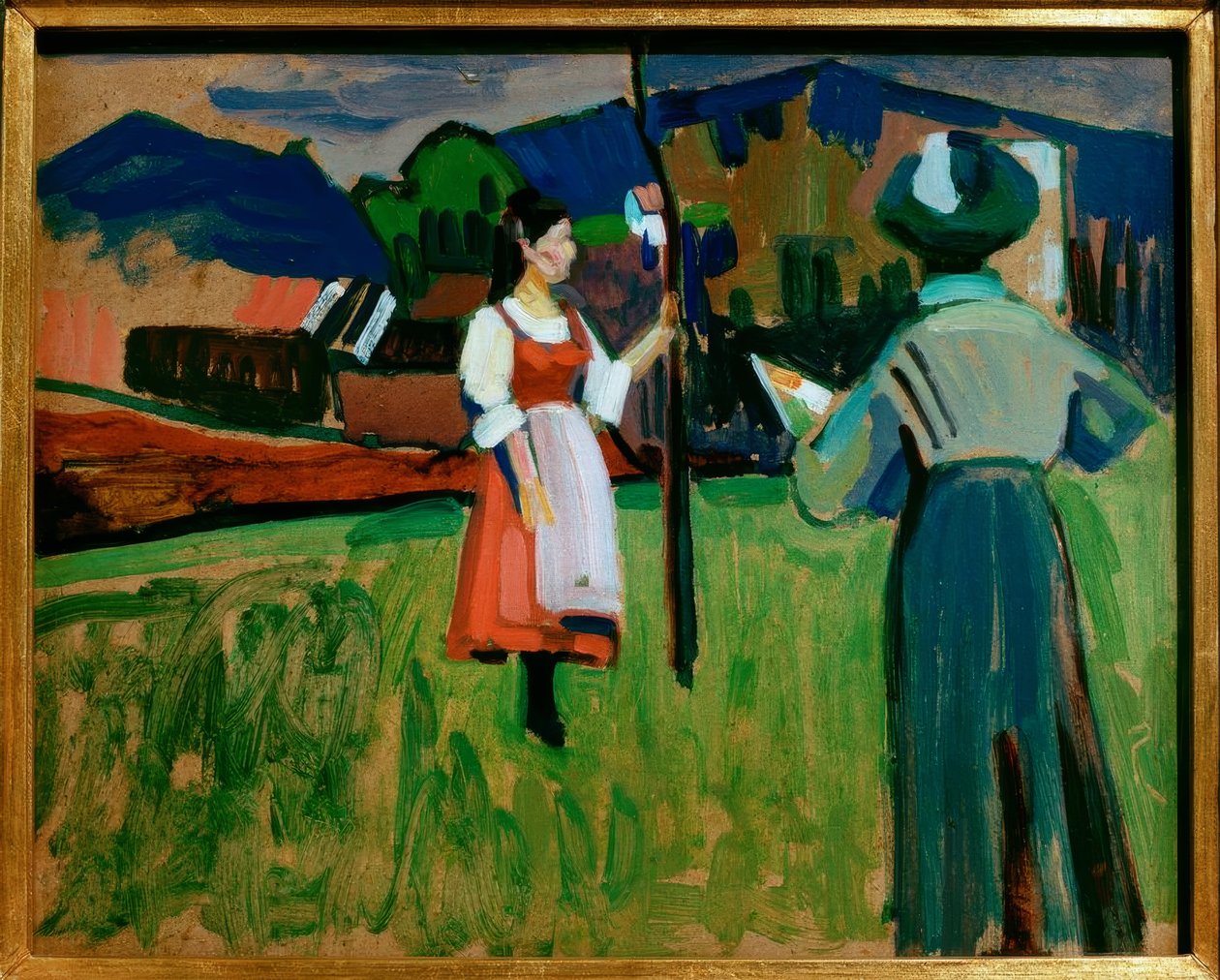 Murnau - Gabriele Münter festménye alkotó: Wassily Kandinsky