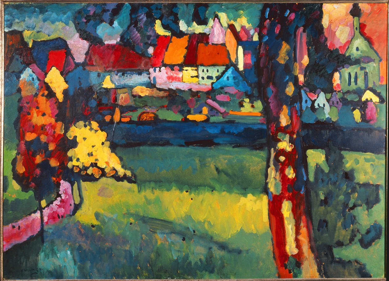 Murnau, 1909 (olaj) alkotó: Wassily Kandinsky