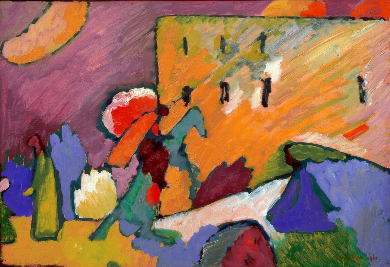 Tanulmány az improvizációról 3 (lovas a hídon) alkotó: Wassily Kandinsky