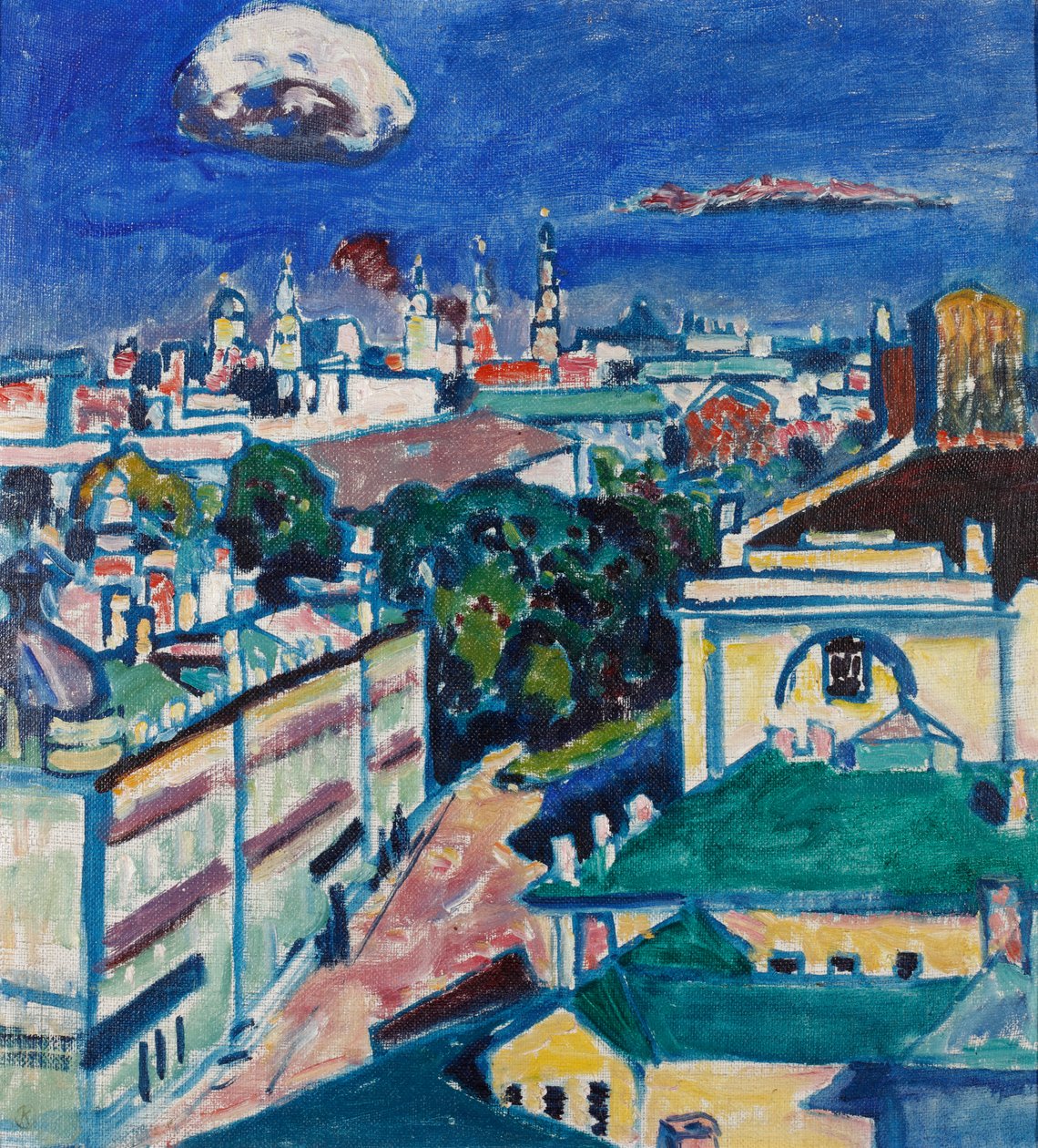 Kilátás Moszkvára alkotó: Wassily Kandinsky