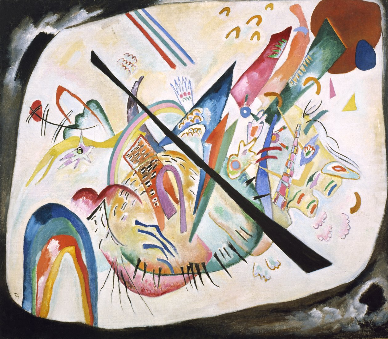 Fehér ovális, 1919 alkotó: Wassily Kandinsky