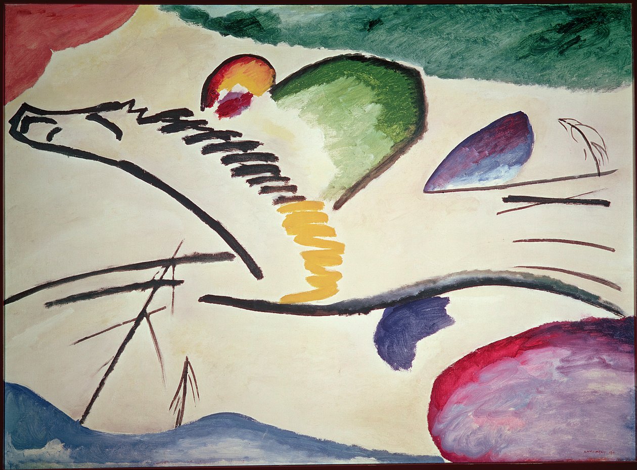 Absztrakt ló, 1911 alkotó: Wassily Kandinsky