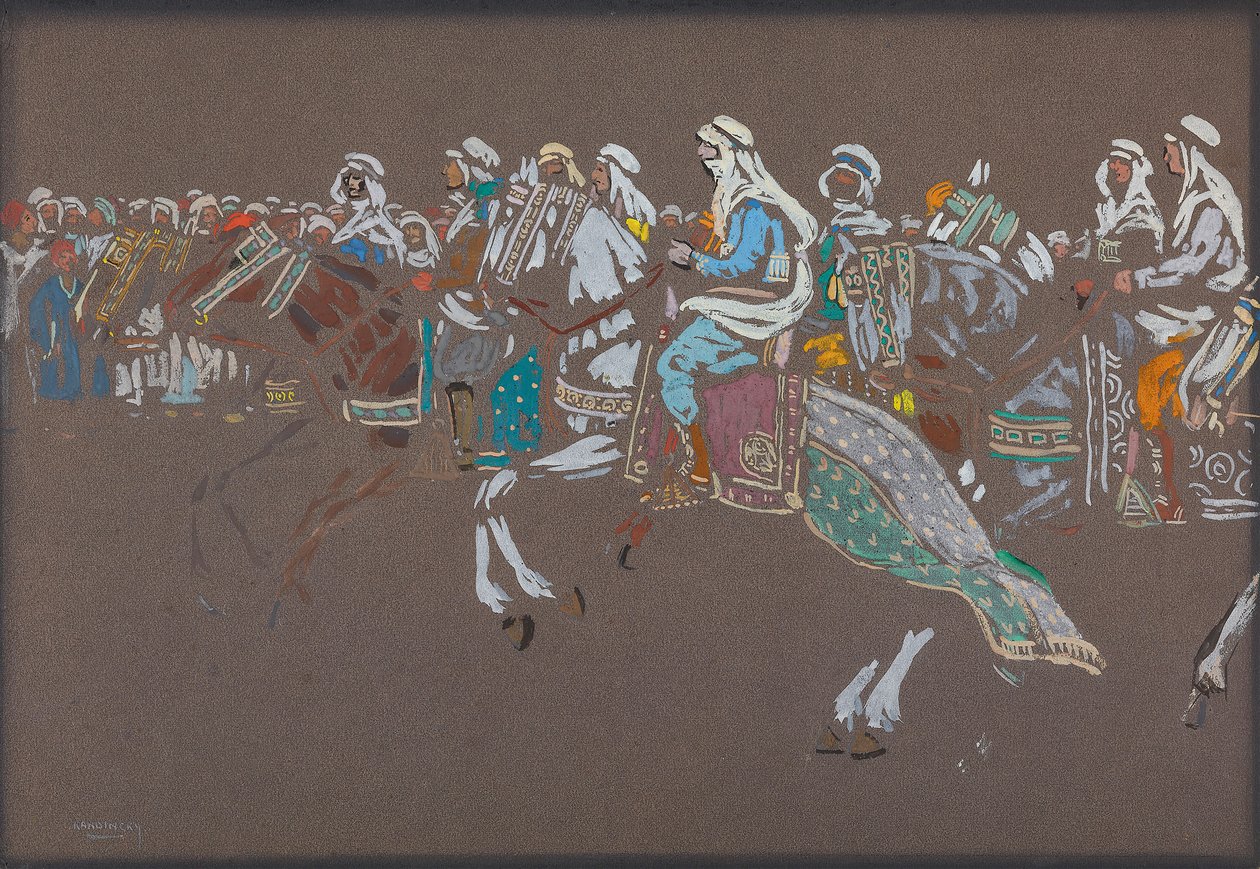 Arab lovasság, 1905. alkotó: Wassily Kandinsky