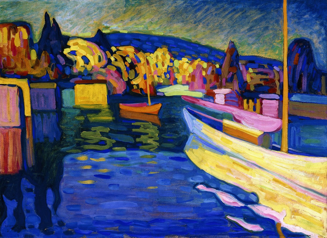 Őszi táj csónakokkal alkotó: Wassily Kandinsky
