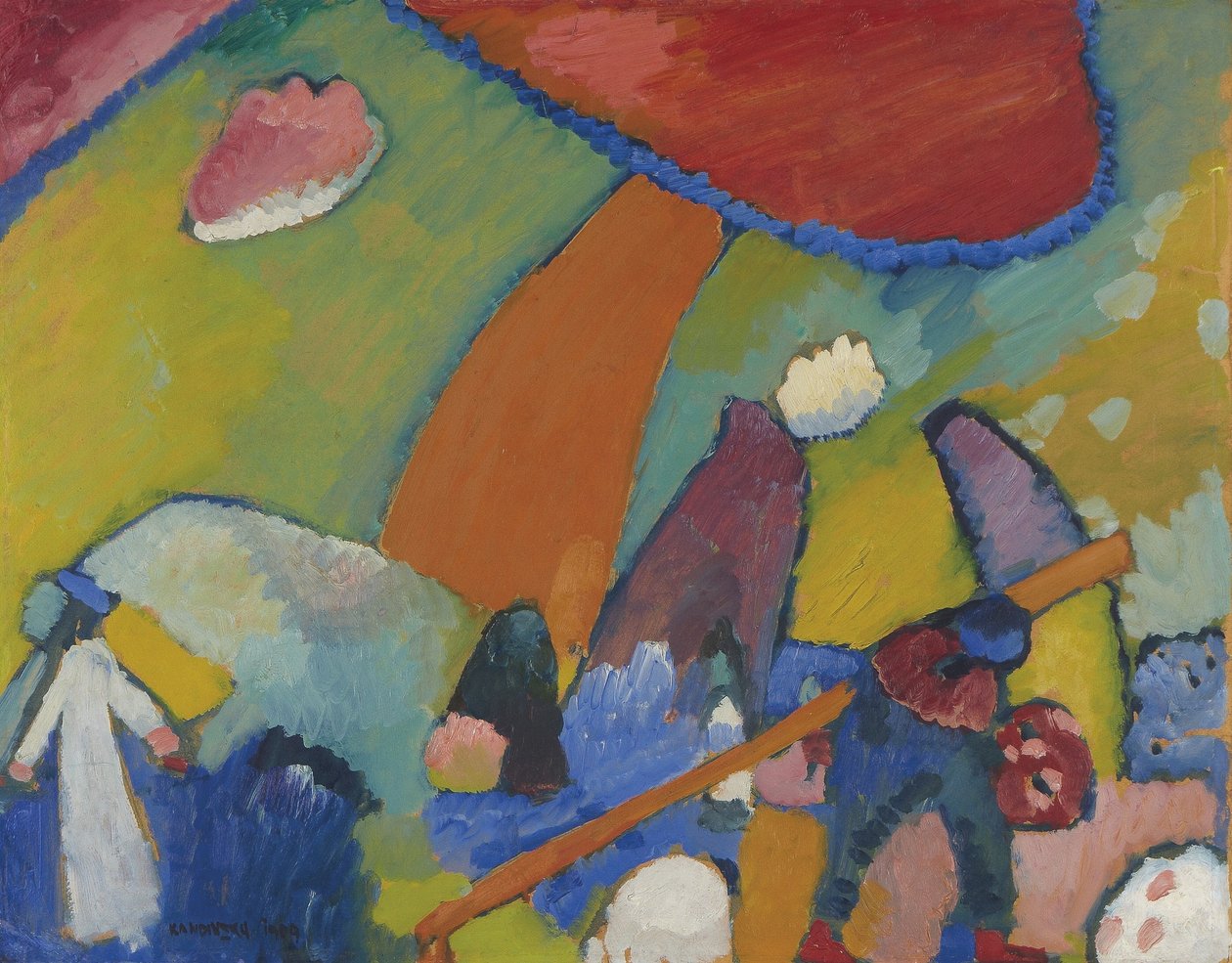 Tengerparti jelenet, 1909 alkotó: Wassily Kandinsky