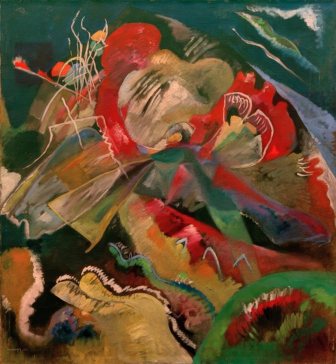 Kép fehér vonalakkal alkotó: Wassily Kandinsky