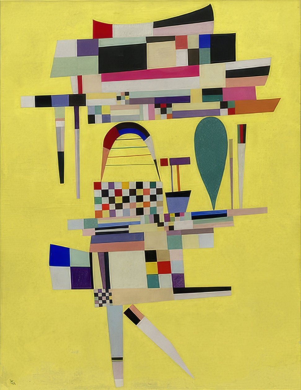 A sárga festmény (La Toile jaune). 1938 alkotó: Wassily Kandinsky