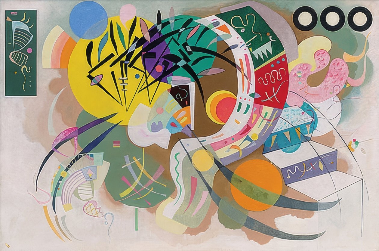 Domináns Kurve (Dománs görbe). 1936 alkotó: Wassily Kandinsky