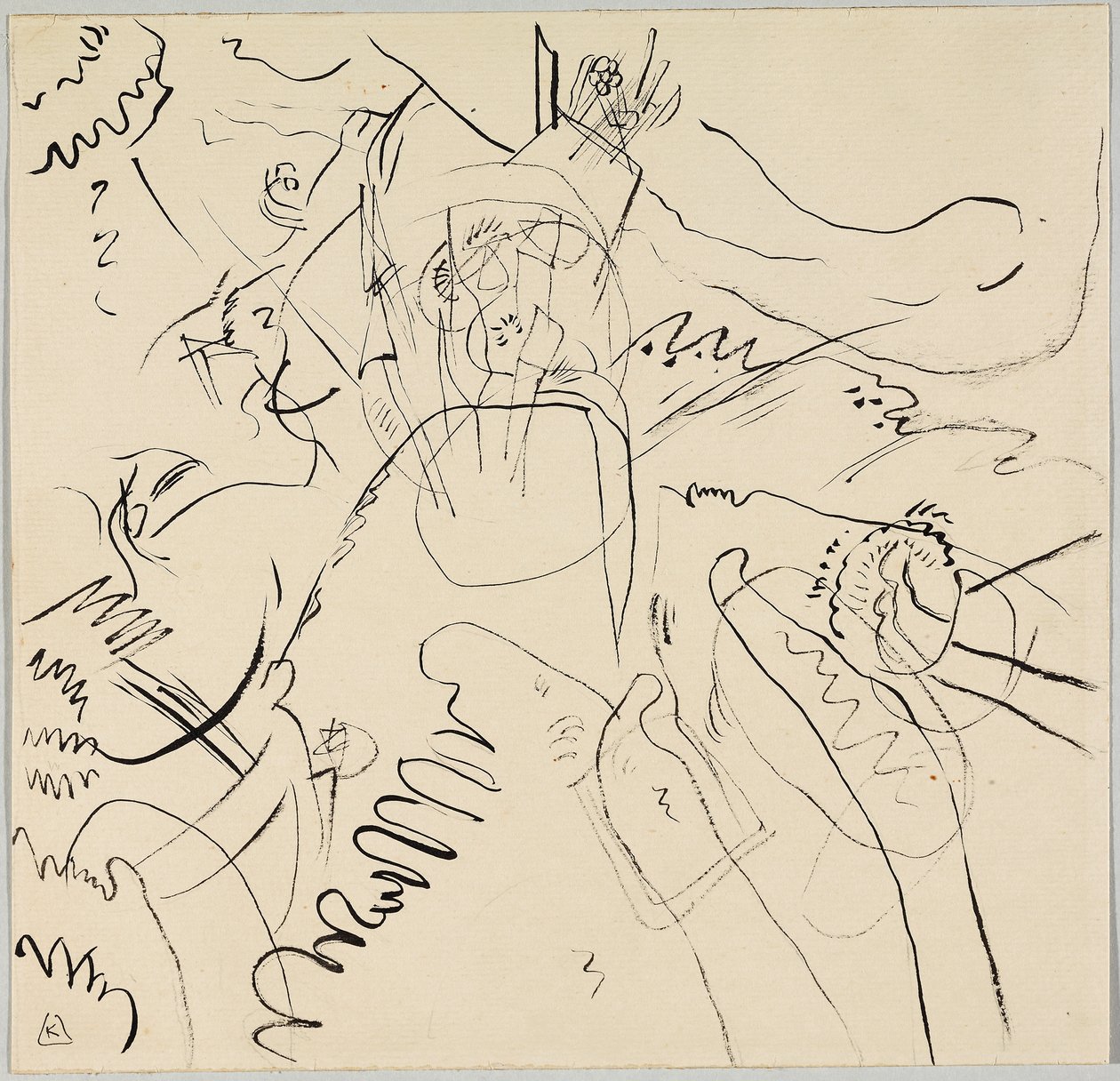 Piszkozat a "kis örömökhöz" alkotó: Wassily Kandinsky