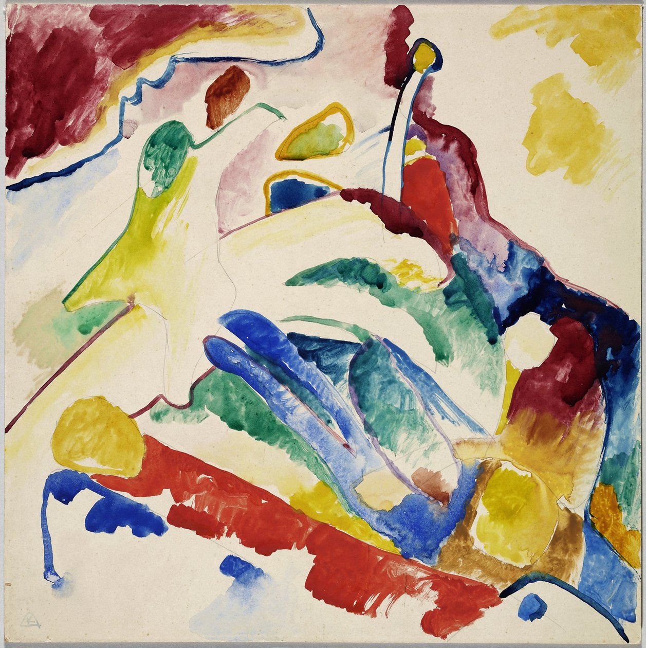 Tervezet a „Composition II” számára alkotó: Wassily Kandinsky