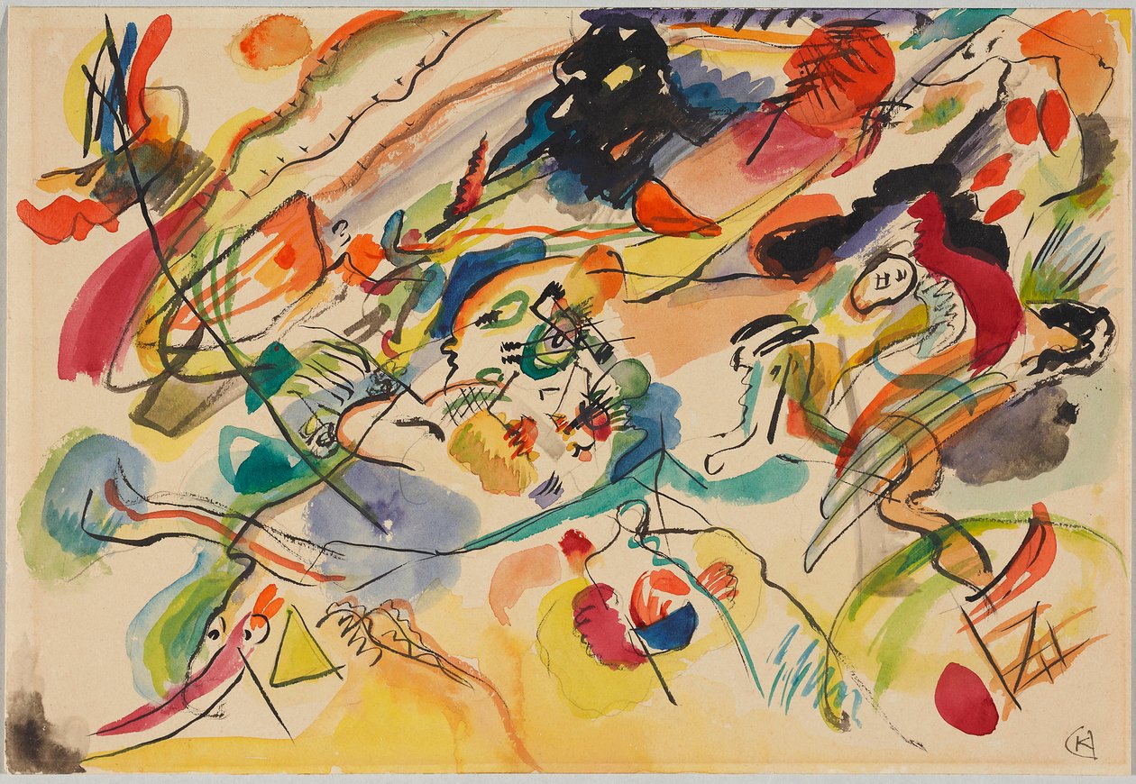 Tervezet a „VII. összetételhez” alkotó: Wassily Kandinsky