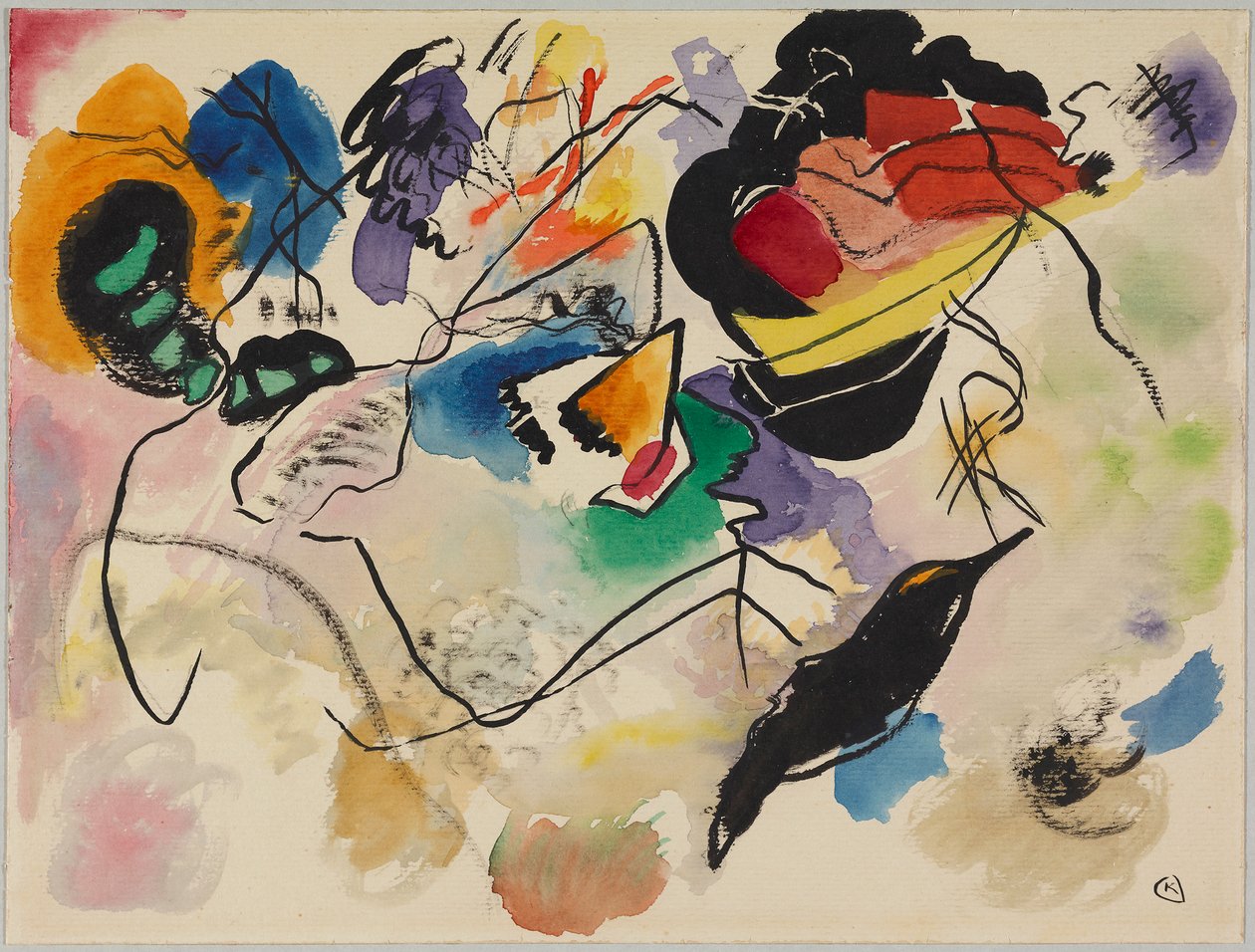 Tervezet a „VII. összetételhez” alkotó: Wassily Kandinsky