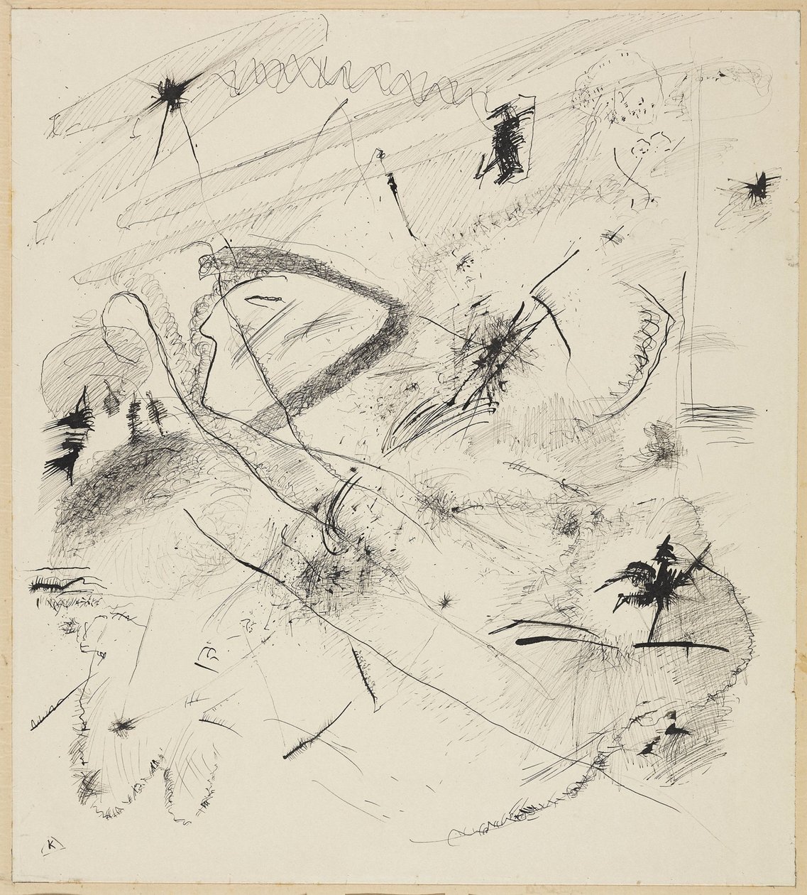 A „fekete vonalak” tervezete alkotó: Wassily Kandinsky