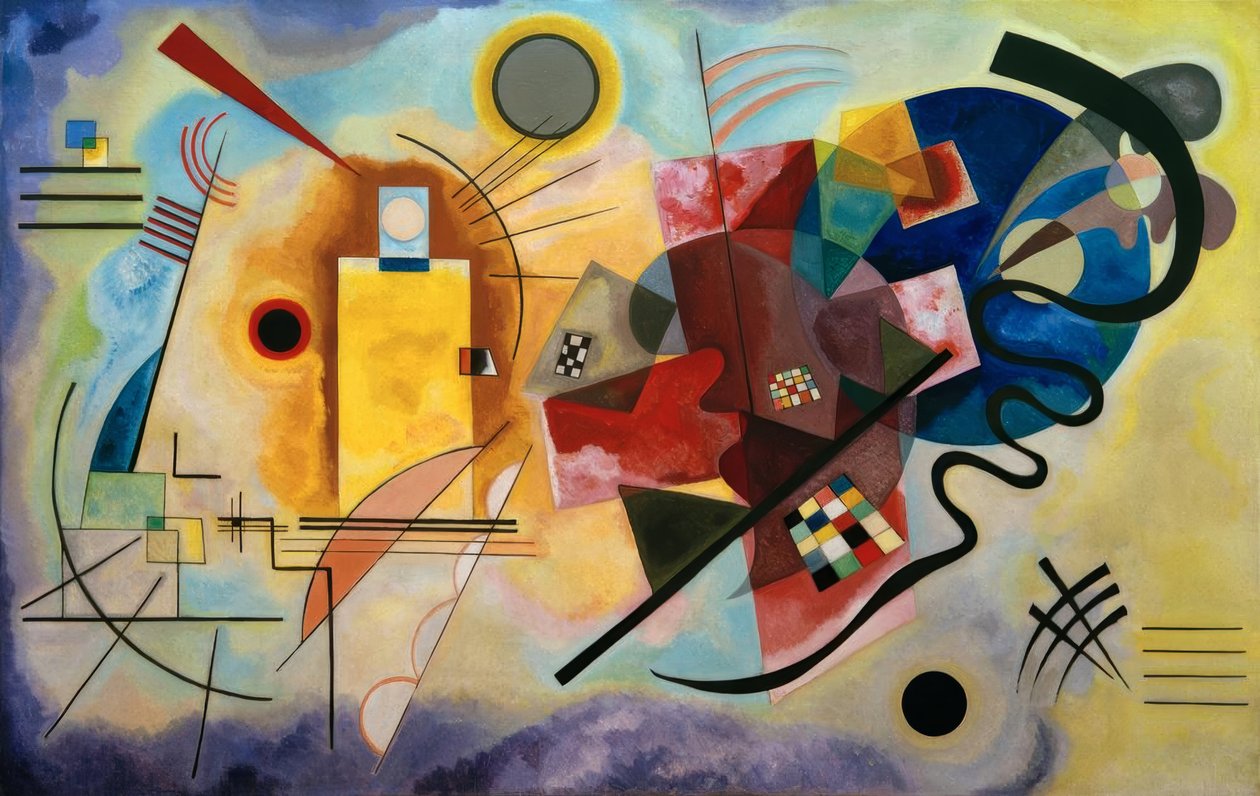 Sárga - piros - kék alkotó: Wassily Kandinsky