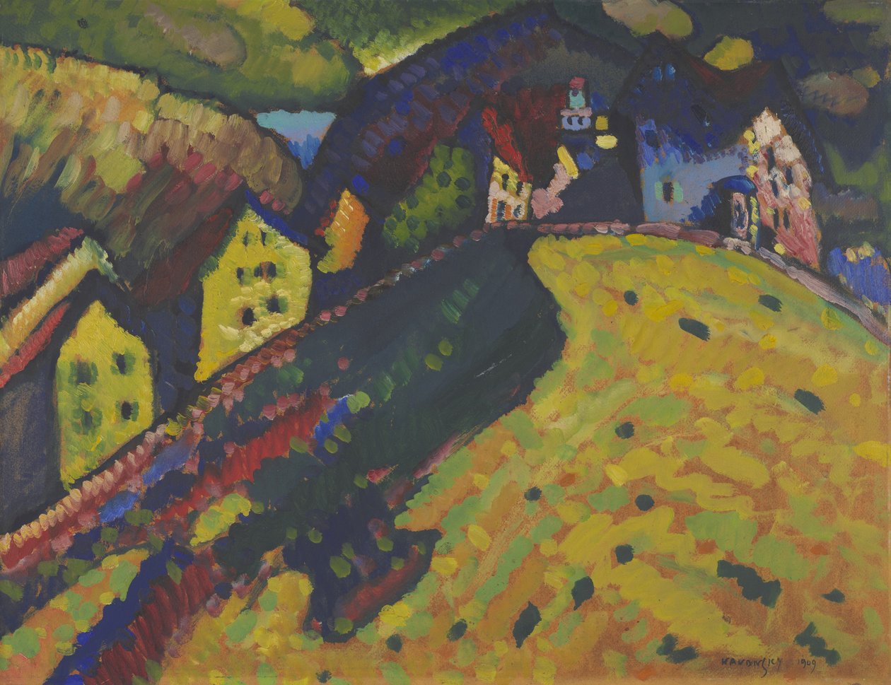 Murnaui házak, 1909 alkotó: Wassily Kandinsky
