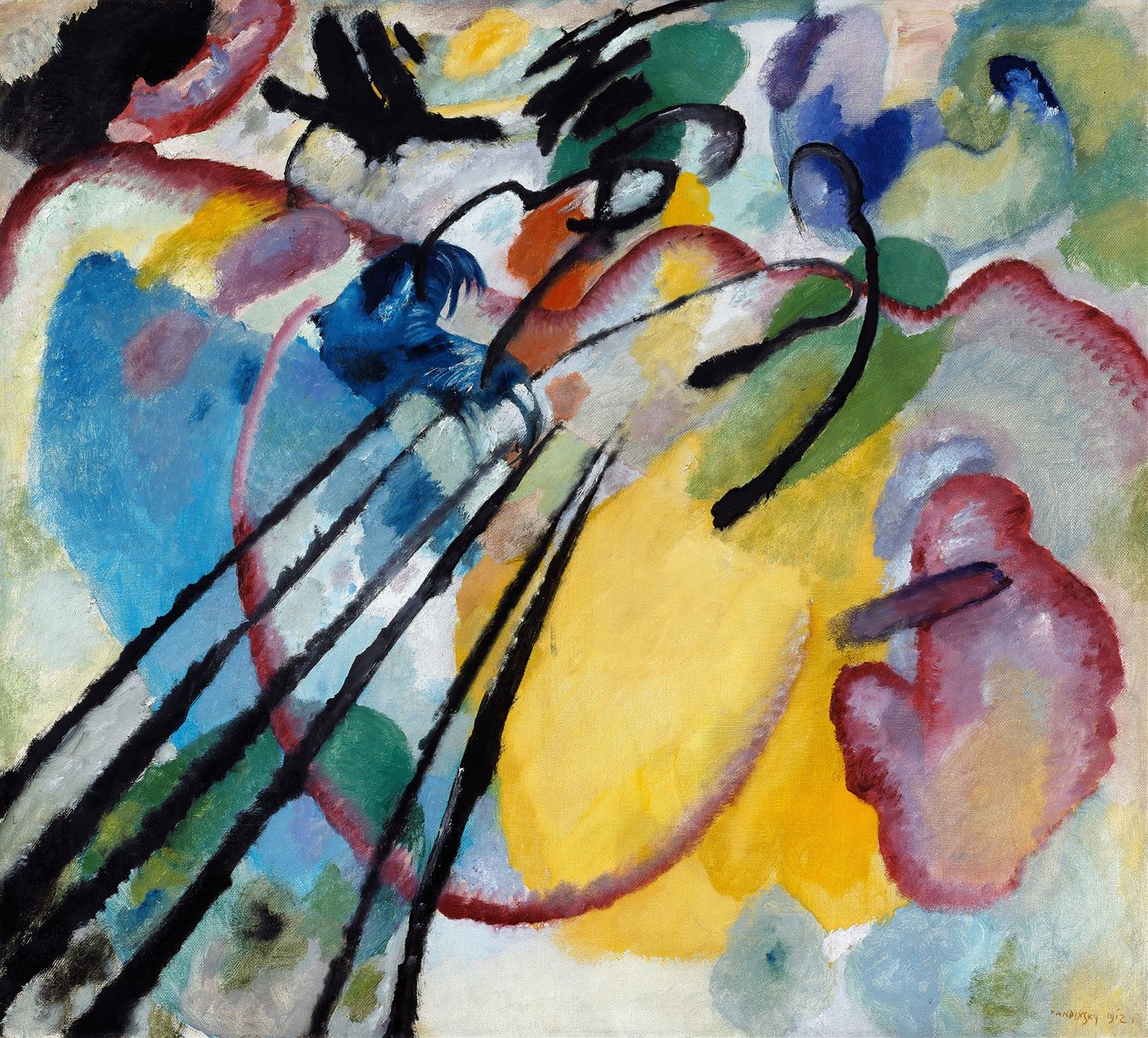 Improvizáció 26 Evezés, 1912. alkotó: Wassily Kandinsky