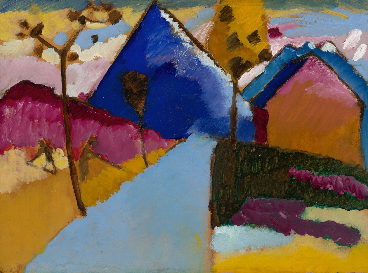 Kochel, Straight Street, 1909. alkotó: Wassily Kandinsky