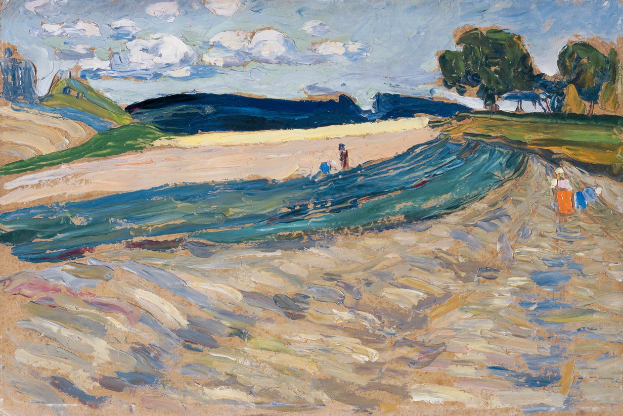 Táj sárga mezővel alkotó: Wassily Kandinsky