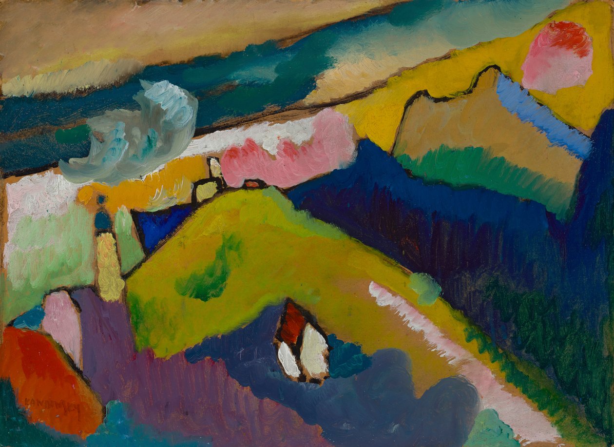 Murnau - hegyi táj templommal alkotó: Wassily Kandinsky