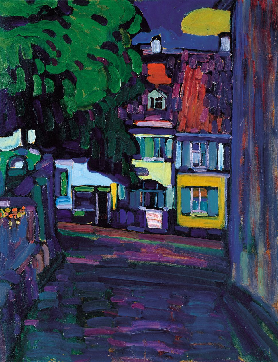 Murnau, Házak az Obermarktban, 1908 alkotó: Wassily Kandinsky