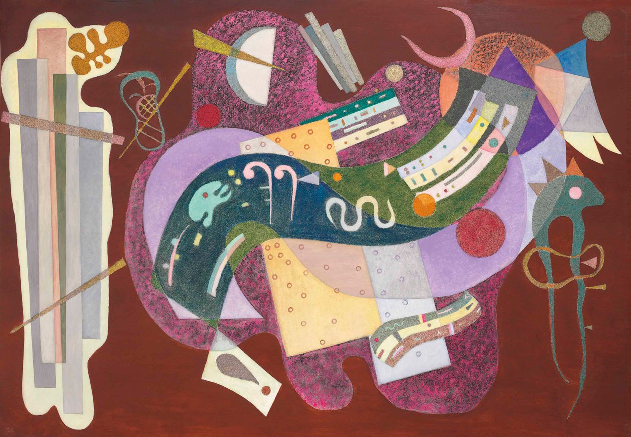 Merev és ívelt, 1935. alkotó: Wassily Kandinsky