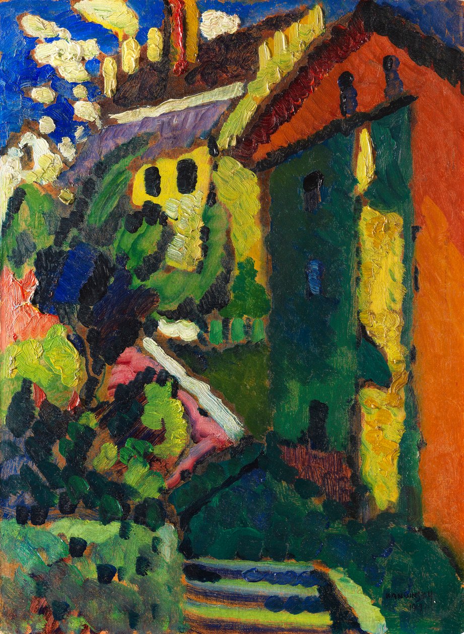 Lépcső a murnaui kastélyhoz, 1909. alkotó: Wassily Kandinsky