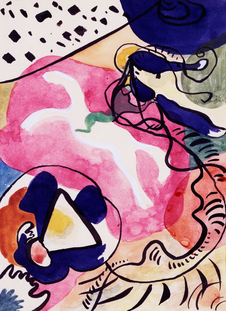Tanulmány a Blue Knight számára alkotó: Wassily Kandinsky