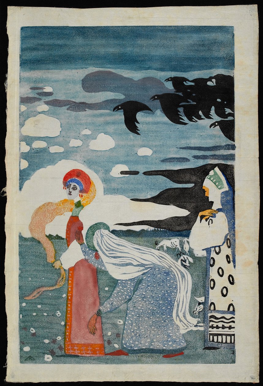 Hollók, 1907. alkotó: Wassily Kandinsky