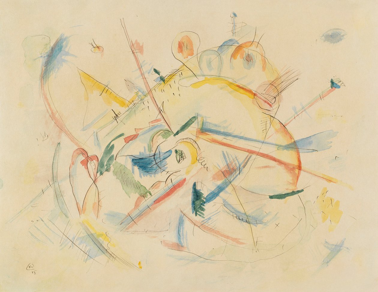 Név nélkül, 1915. alkotó: Wassily Kandinsky