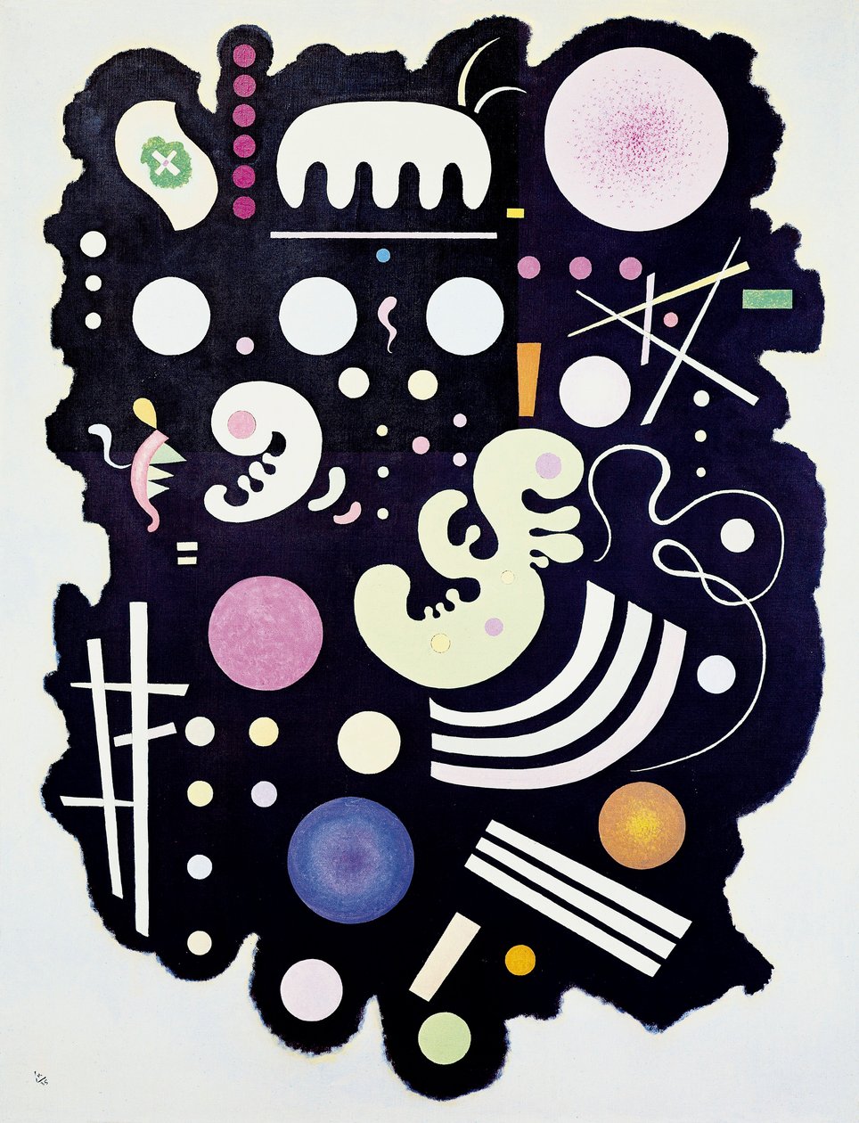 Kandinsky "Tartékos fekete" festménye alkotó: Wassily Kandinsky