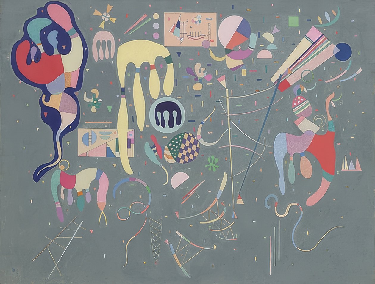 Különféle műveletek (Actions variées). 1941 alkotó: Wassily Kandinsky