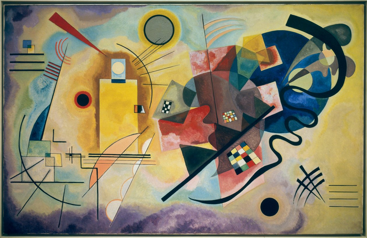 Sárga-piros-kék alkotó: Wassily Kandinsky