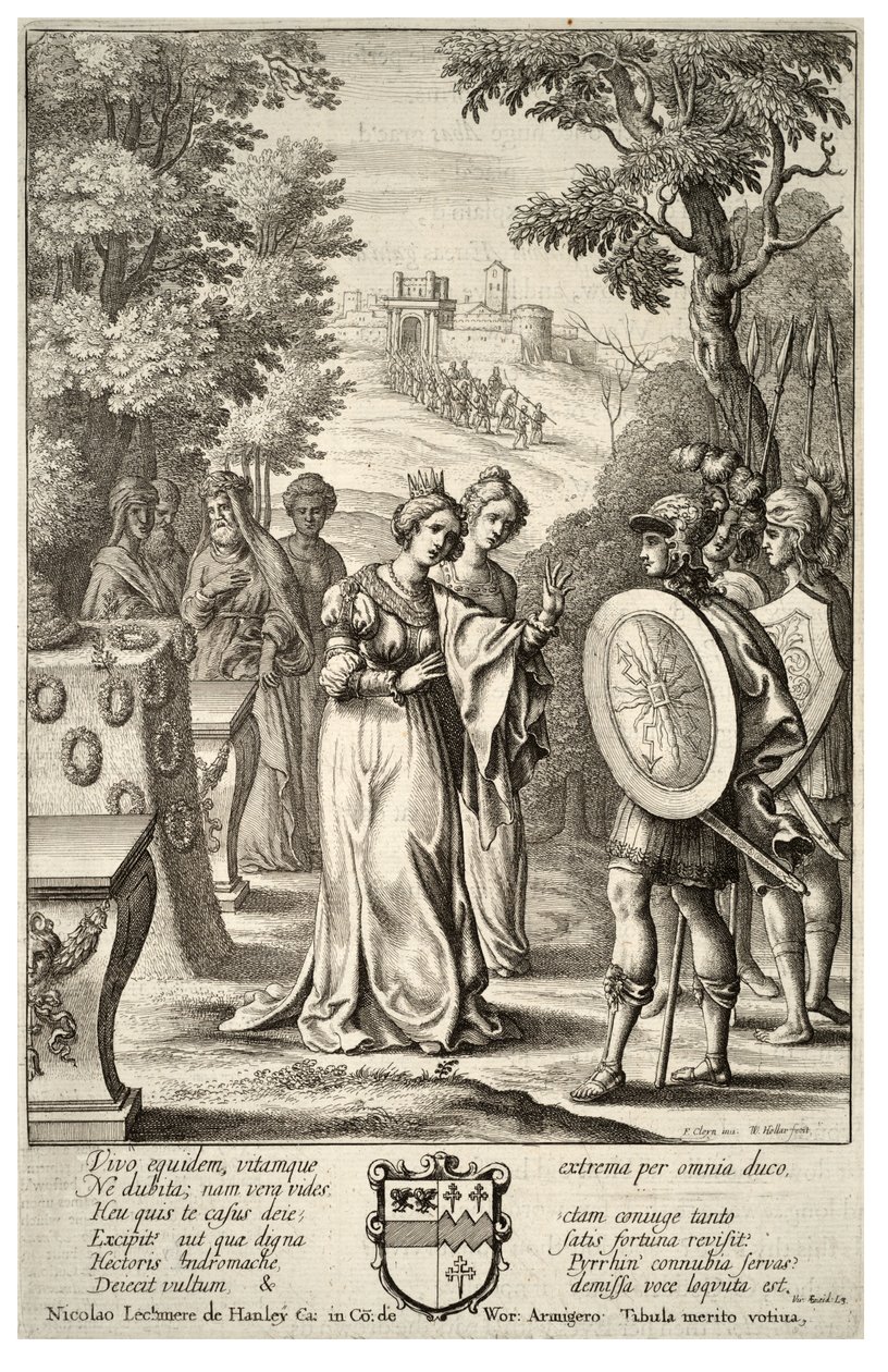 Aeneas találkozik Andromache -val. 2. állapot alkotó: Wenceslaus Hollar