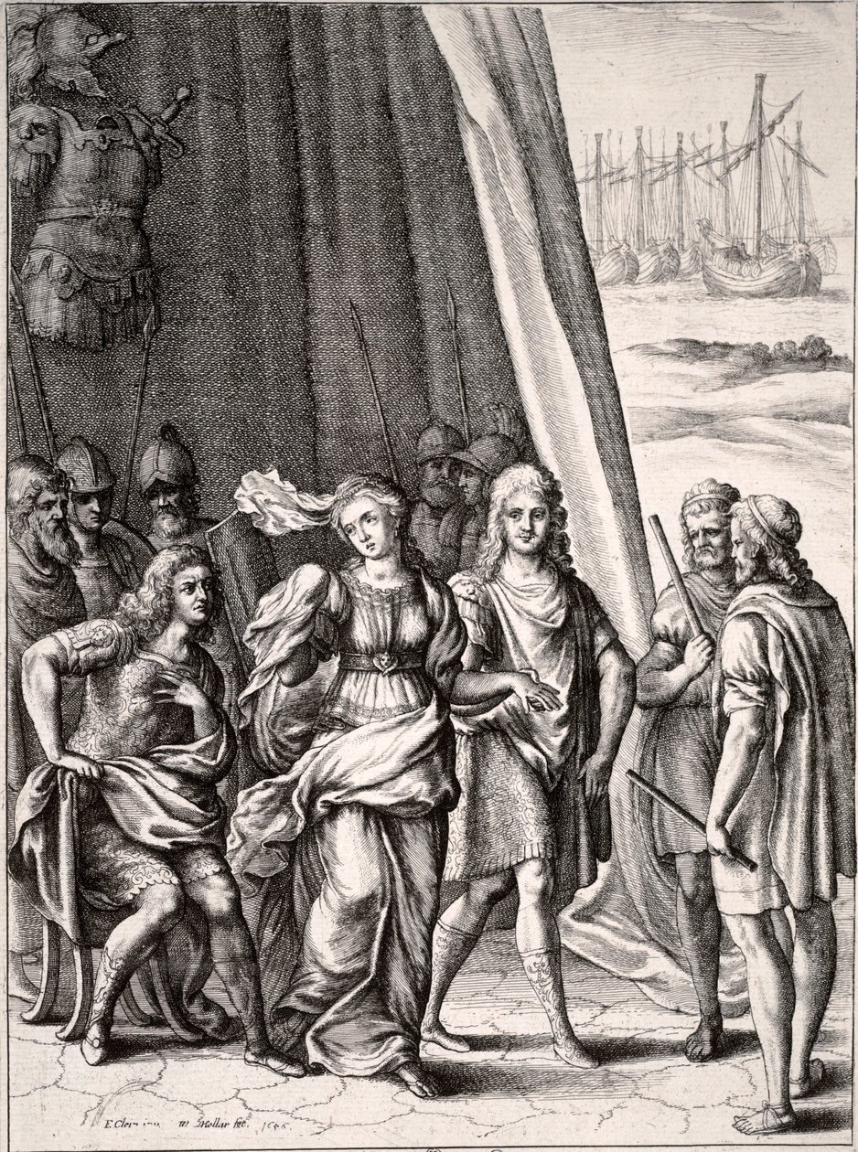 Briseis és Achilles alkotó: Wenceslaus Hollar