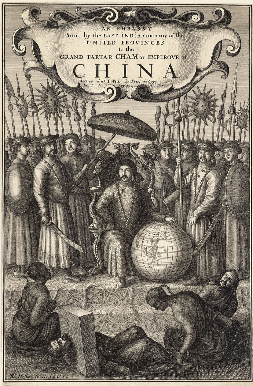 Jan Nieuhoff.  A Kelet-indiai Társaság követsége a kínai császárhoz. Állam 1 alkotó: Wenceslaus Hollar