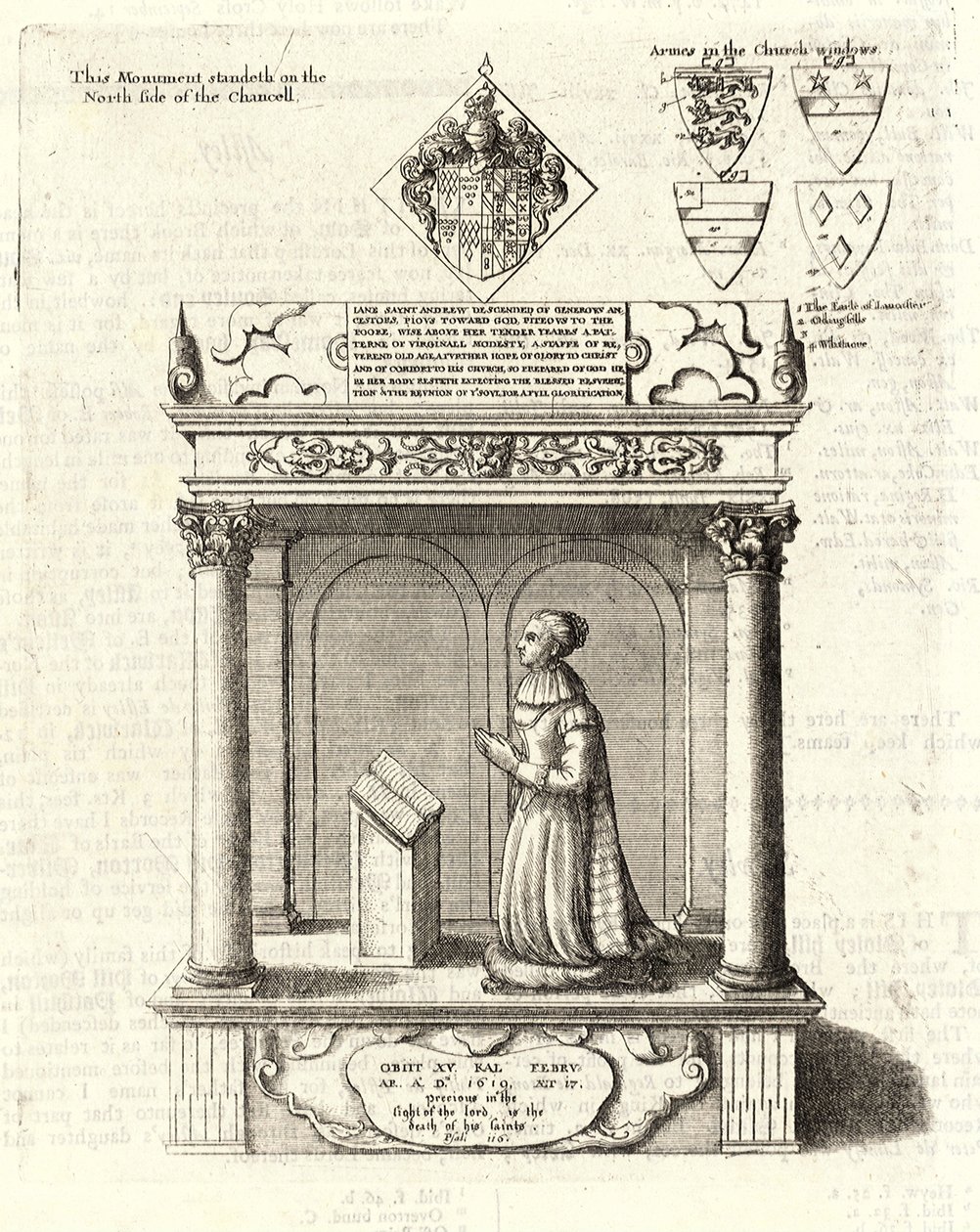 Jane St Andrew (emlékmű). 2. állapot alkotó: Wenceslaus Hollar