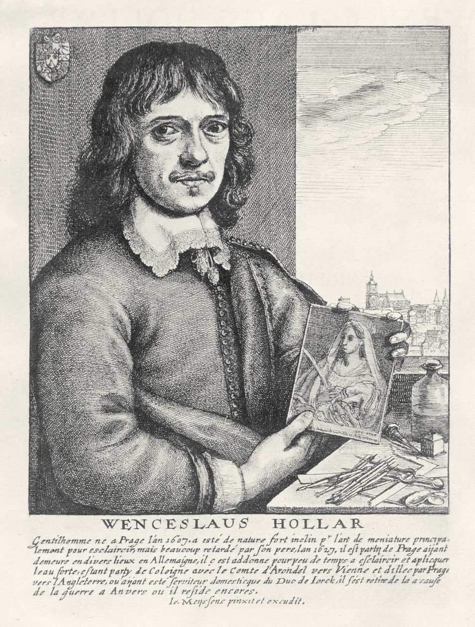 Önarckép, 1649 körül alkotó: Wenceslaus Hollar