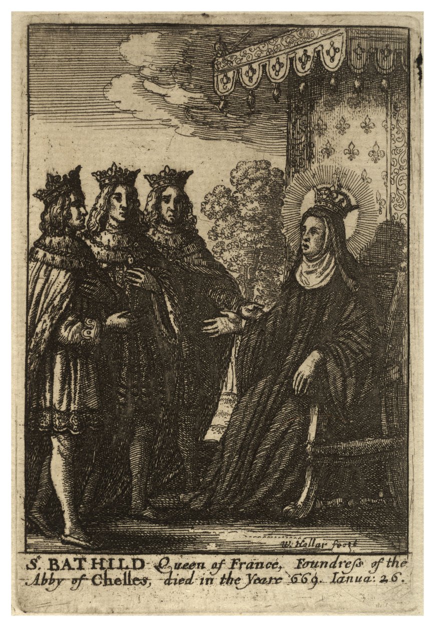 Szent Bathilde alkotó: Wenceslaus Hollar
