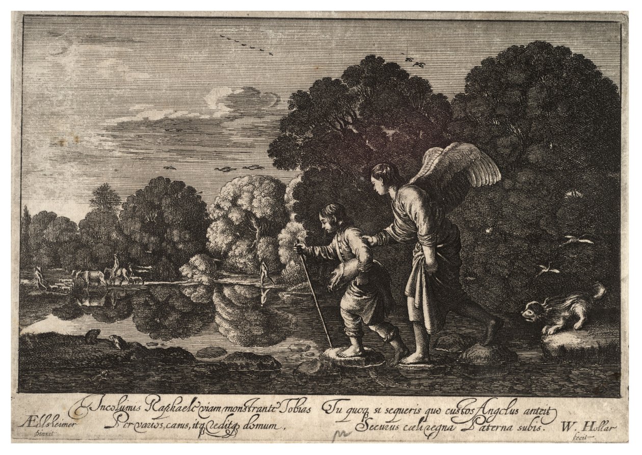 Tóbiás és az angyal. Állam 2 alkotó: Wenceslaus Hollar
