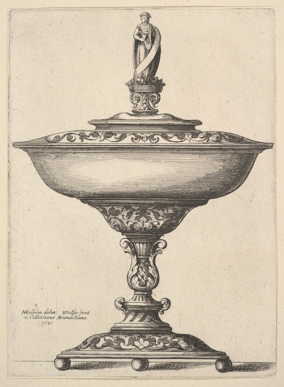 Széles csésze golyós lábbal, 1646. alkotó: Wenceslaus Hollar