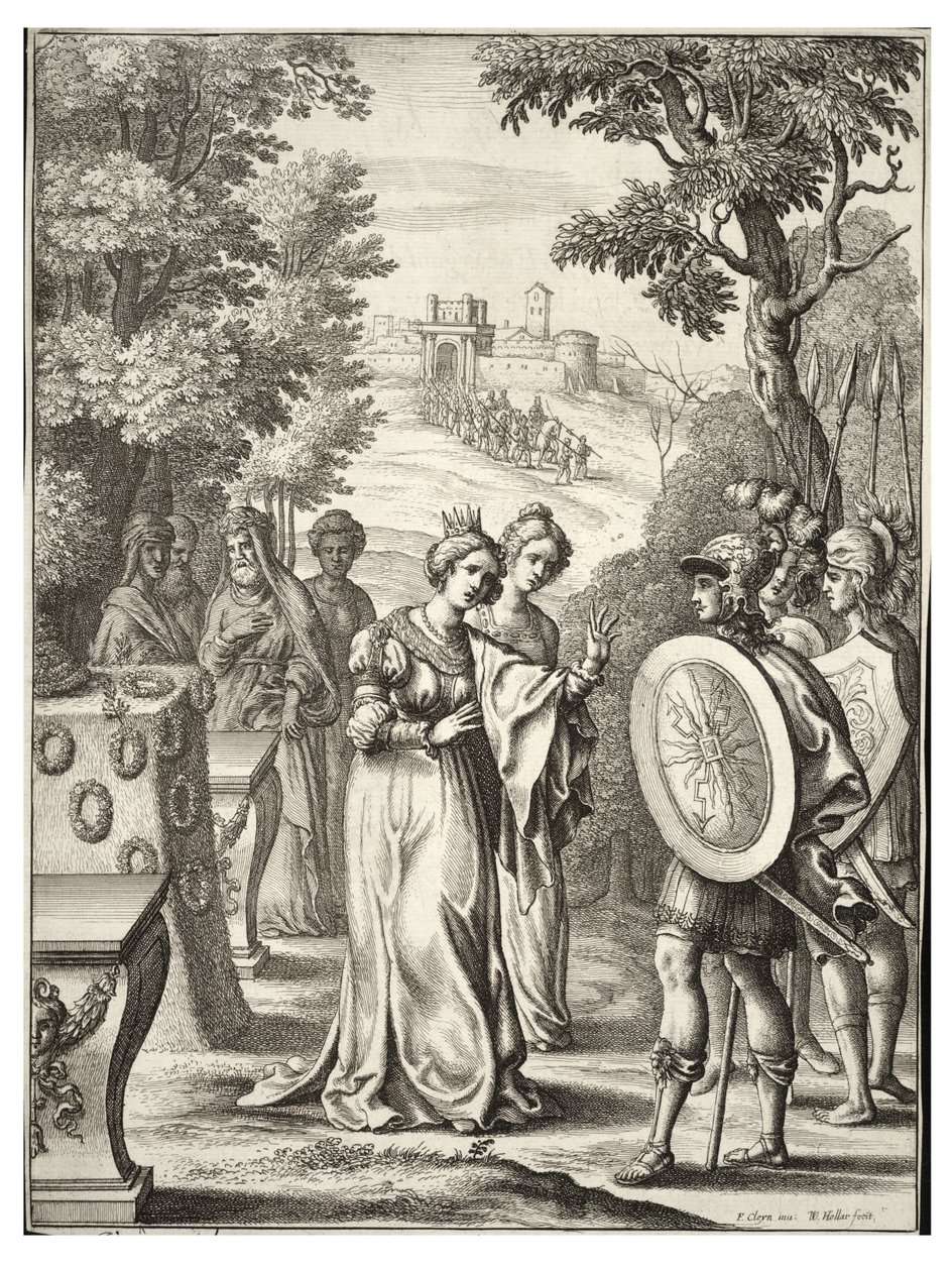 Aeneas találkozik Andromacheval alkotó: Wenceslaus Hollar