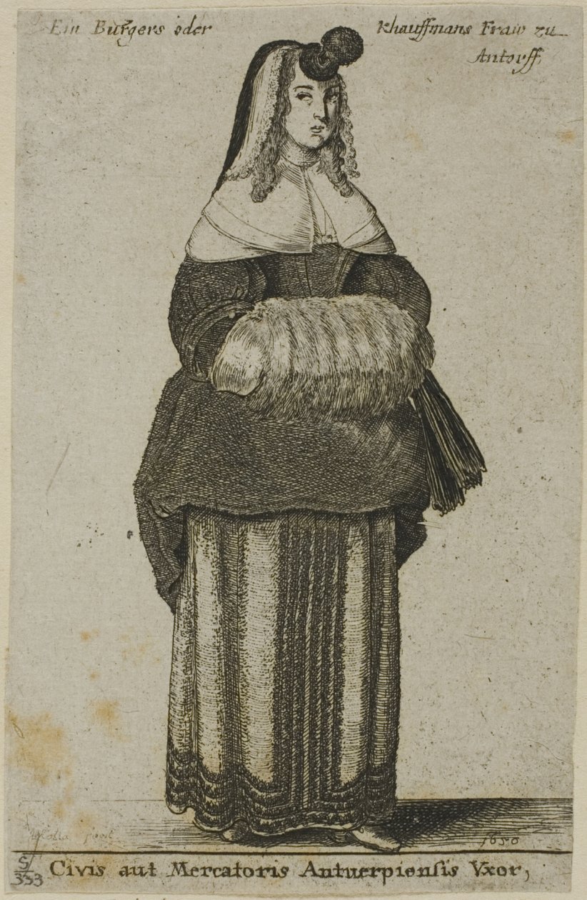 Antwerpen felesége alkotó: Wenceslaus Hollar