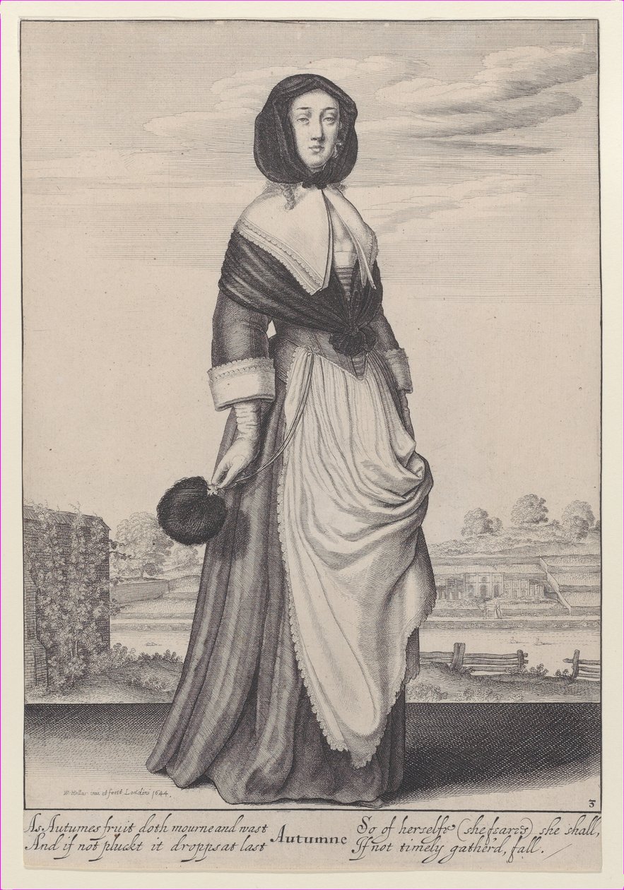 Ősz, az Évszakokból, 1643-44., 1643-44. alkotó: Wenceslaus Hollar