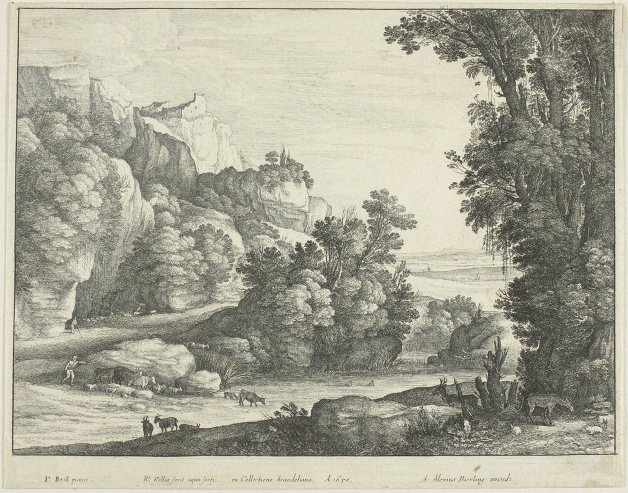 Szarvasmarha ivás alkotó: Wenceslaus Hollar