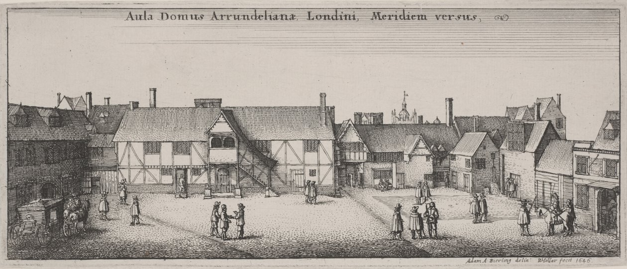 Az Arundel-ház udvara délről alkotó: Wenceslaus Hollar