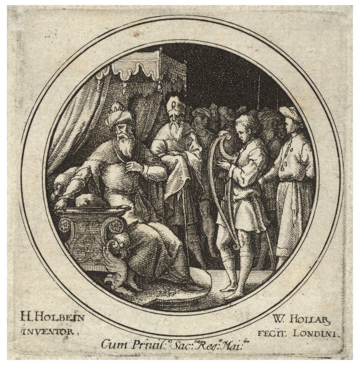 Dávid Saul előtt. 2. állapot alkotó: Wenceslaus Hollar