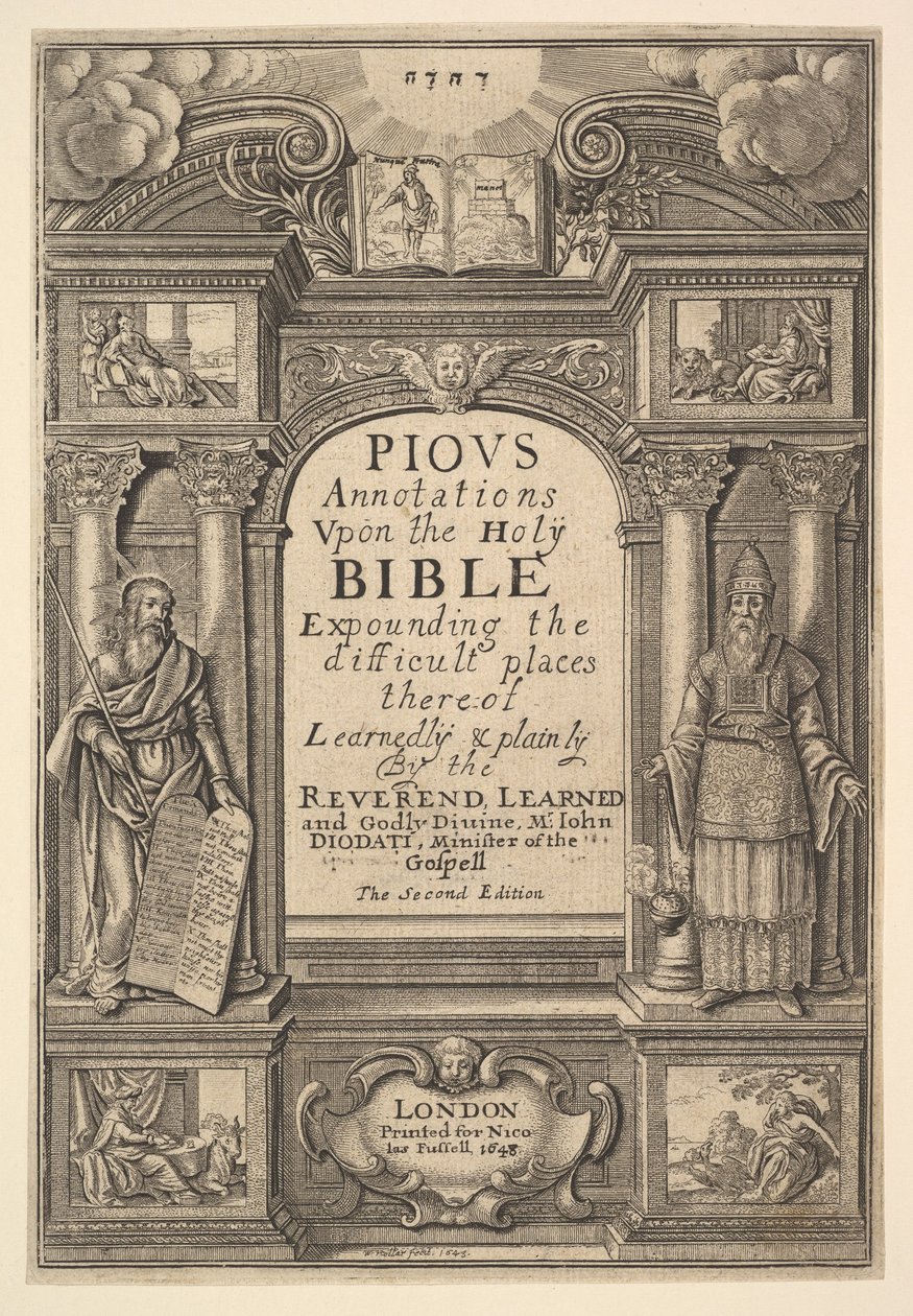 Diodati. Jámbor annotációk, 1648. alkotó: Wenceslaus Hollar